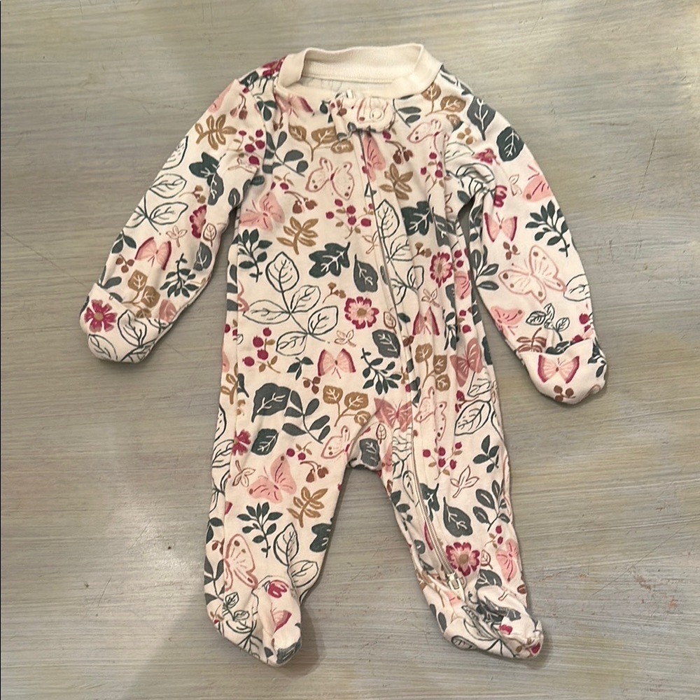 Carter's Floral Print Kids Footie Pajamas